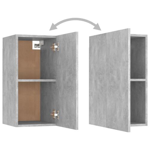 Tv-borde 2 stk. 30,5x30x60 cm konstrueret træ betongrå