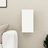 Tv-bord 30,5x30x60 cm konstrueret træ hvid og sonoma-eg