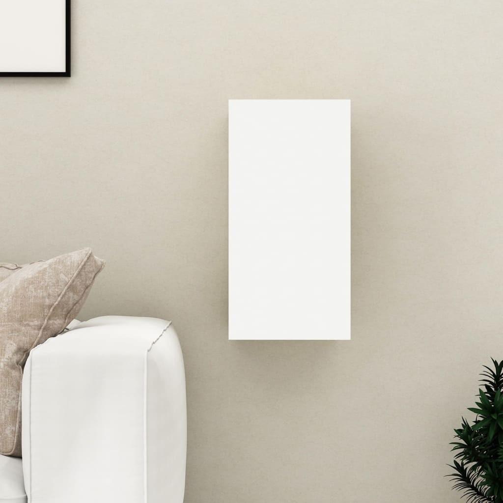 Tv-bord 30,5x30x60 cm konstrueret træ hvid og sonoma-eg