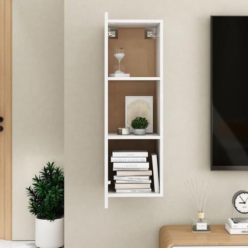 Tv-skab 30,5x30x90 cm konstrueret træ hvid