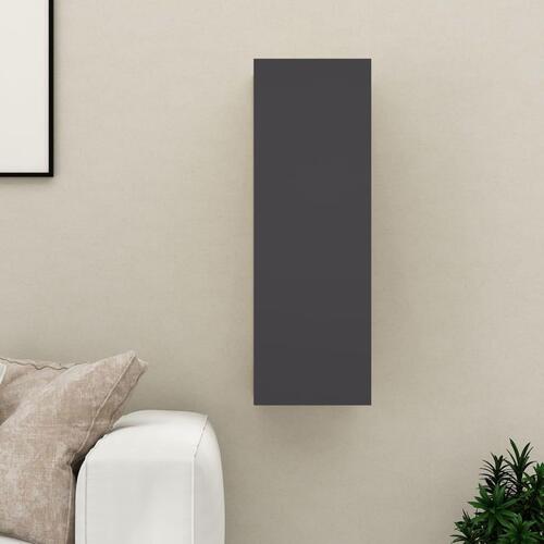 Tv-bord 30,5x30x90 cm konstrueret træ grå