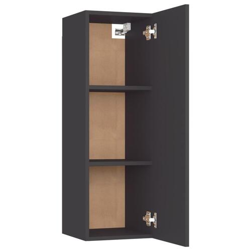 Tv-bord 30,5x30x90 cm konstrueret træ grå