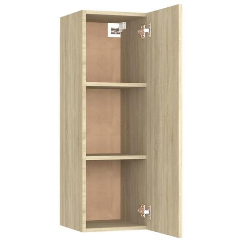 Tv-bord 30,5x30x90 cm konstrueret træ sonoma-eg