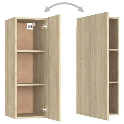 Tv-bord 30,5x30x90 cm konstrueret træ sonoma-eg