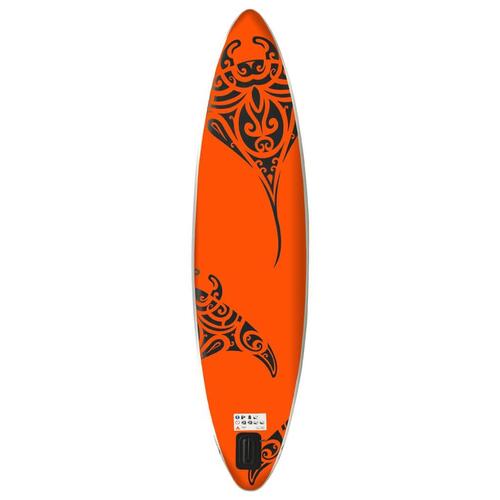Oppusteligt paddleboardsæt 305x76x15 cm orange