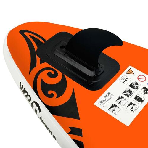 Oppusteligt paddleboardsæt 305x76x15 cm orange