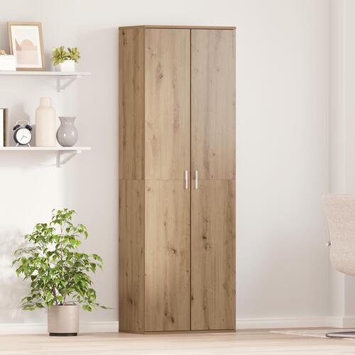 Højskab Unik Egetræ 60x35x180 cm Engineered Wood