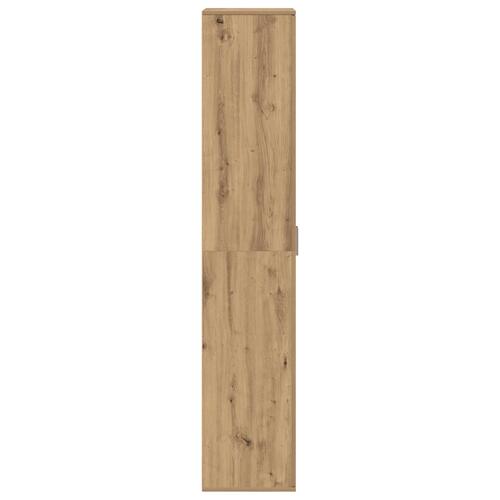 Højskab Unik Egetræ 60x35x180 cm Engineered Wood