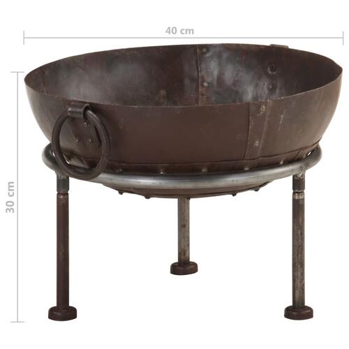 Rustikt bålfad Ø40 cm jern
