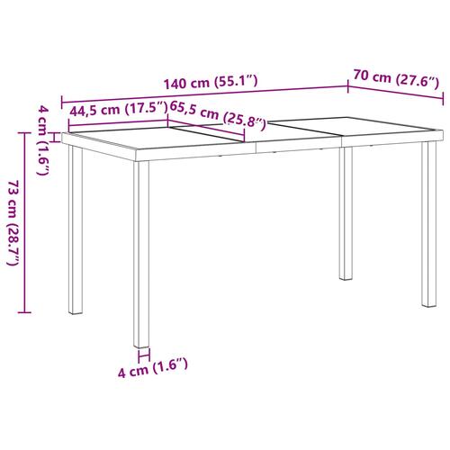 5-personers have spisebord sæt med puder sort poly rattan, havebord sort 140x80x73 cm hærdet glas