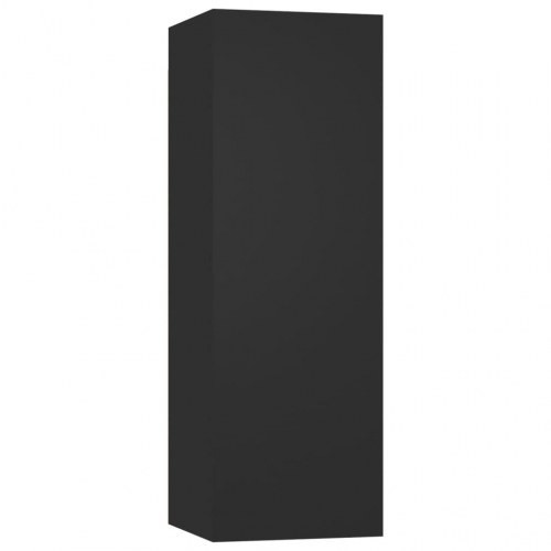 Tv-borde 2 stk. 30,5x30x90 cm konstrueret træ sort