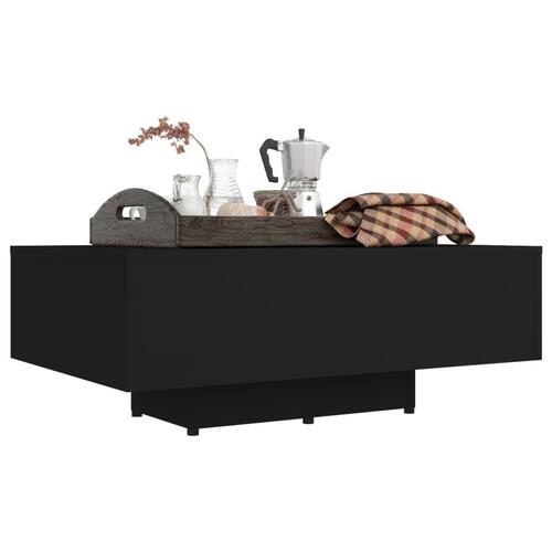 Sofabord 85x55x31 cm konstrueret træ sort