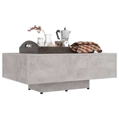 Sofabord 85x55x31 cm konstrueret træ betongrå