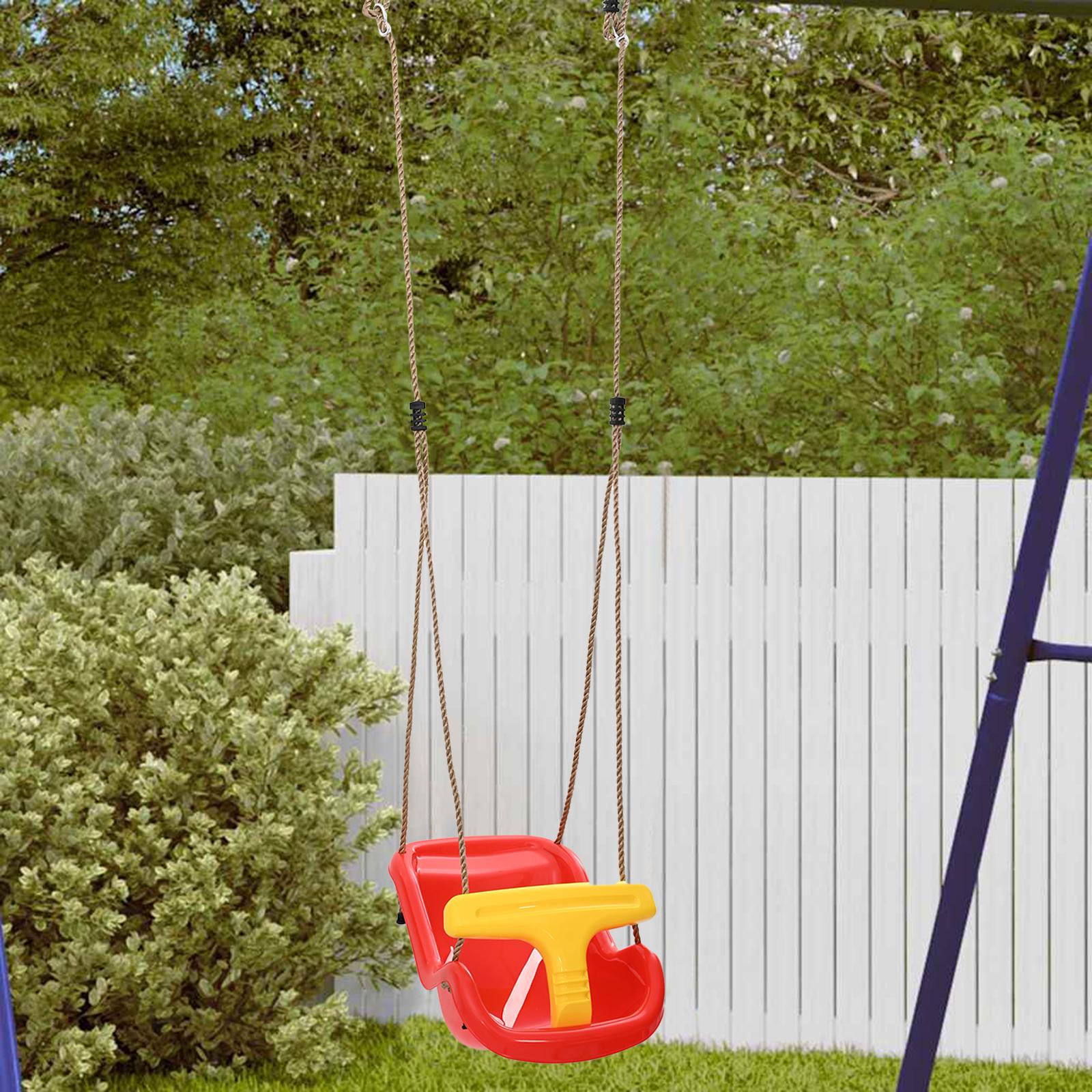 Børnesving med Sikkerhedsseler & Justerbar Snor Plastik