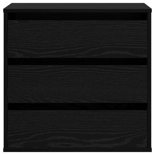 Hjørneskuffe Sort Eg 60x41x58 cm Konstrueret Træ