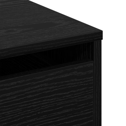 Hjørneskuffe Sort Eg 60x41x58 cm Konstrueret Træ