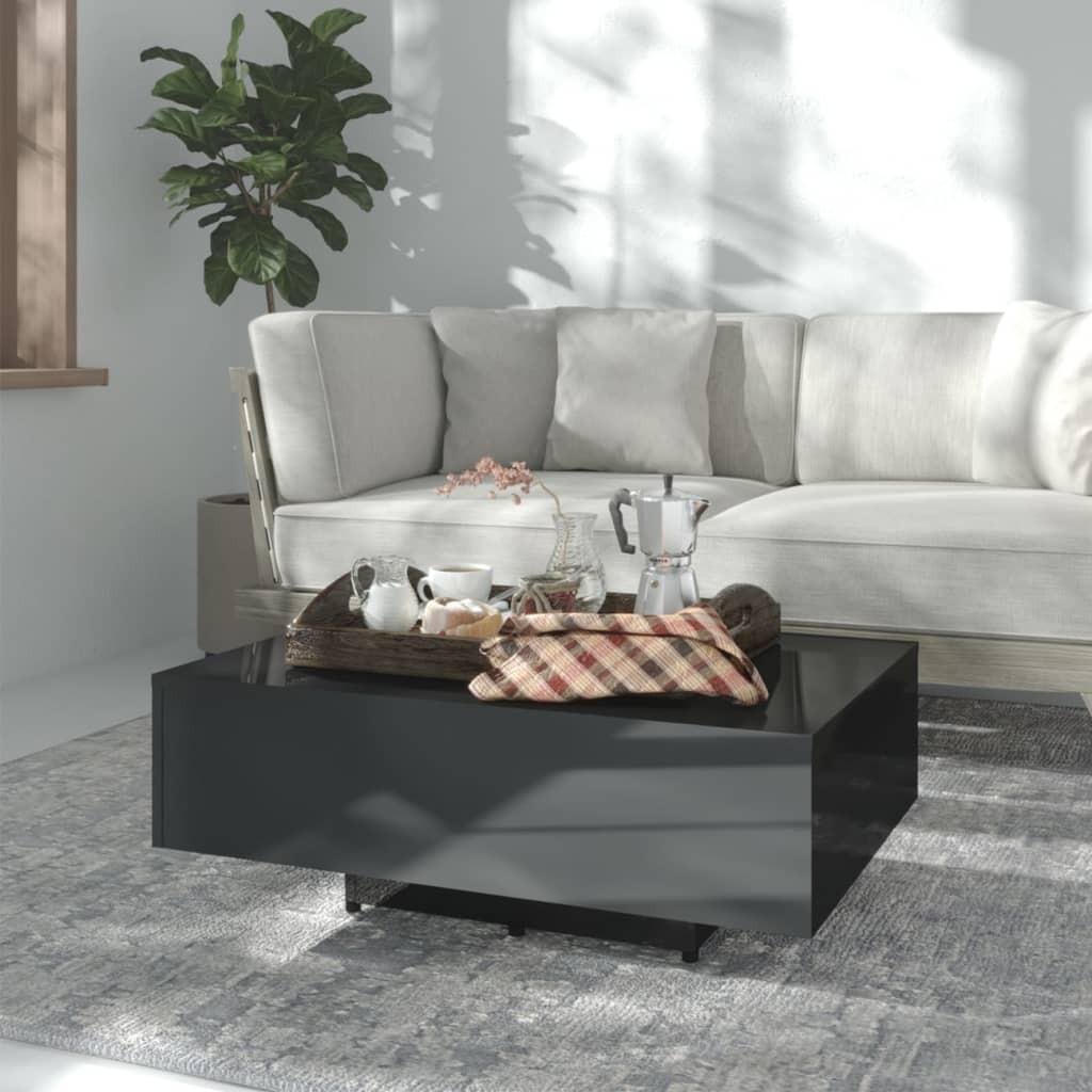 Sofabord 85x55x31 cm spånplade sort højglans