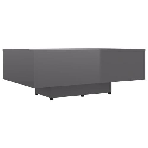 Sofabord 85x55x31 cm konstrueret træ grå højglans