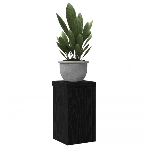 Sort Egetræ Planteholder Sæt af 2 Sort egetræ Træ 10 x 10 x 18 cm