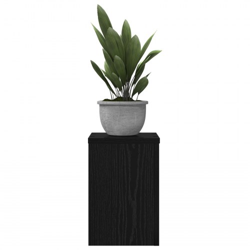Planteholdere 2 stk Sort egetræ 20x20x30 cm Engineered Wood