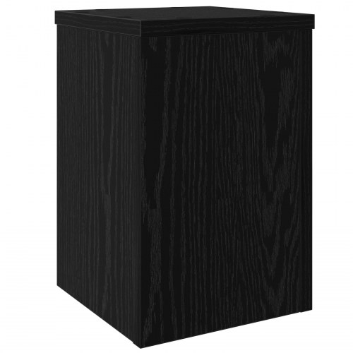Planteholdere 2 stk Sort egetræ 20x20x30 cm Engineered Wood