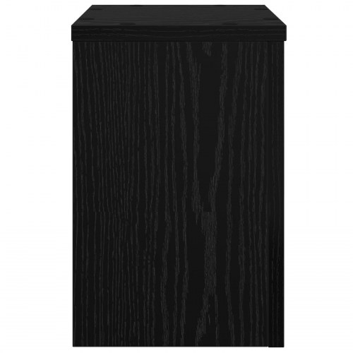 Planteholdere 2 stk Sort egetræ 20x20x30 cm Engineered Wood