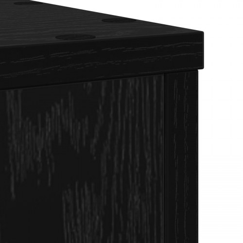 Planteholdere 2 stk Sort egetræ 20x20x30 cm Engineered Wood