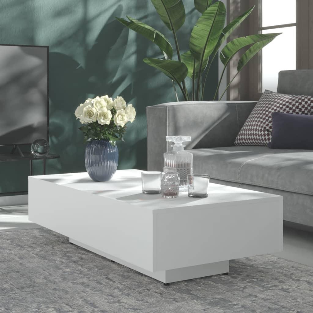 Sofabord 100x49,5x31 cm konstrueret træ hvid
