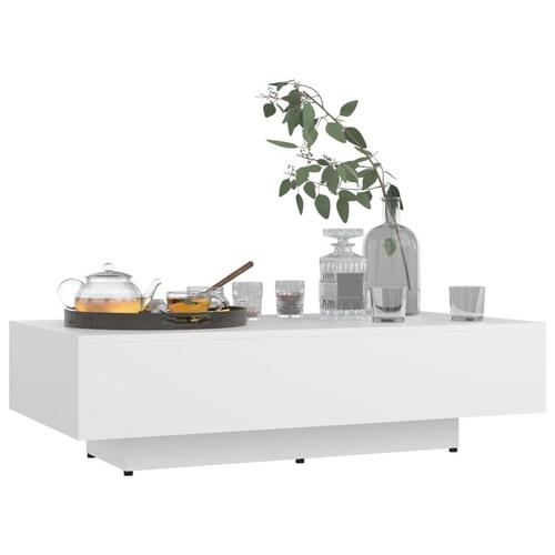 Sofabord 100x49,5x31 cm konstrueret træ hvid