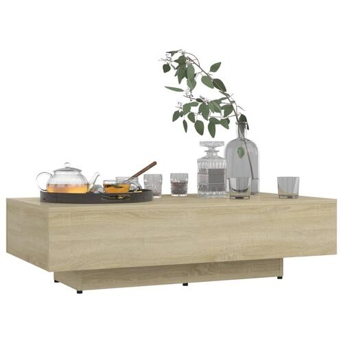 Sofabord 100x49,5x31 cm konstrueret træ sonoma-eg
