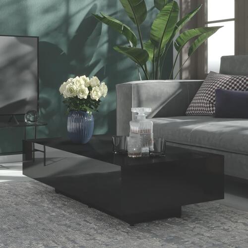Sofabord 115x60x31 cm spånplade sort højglans