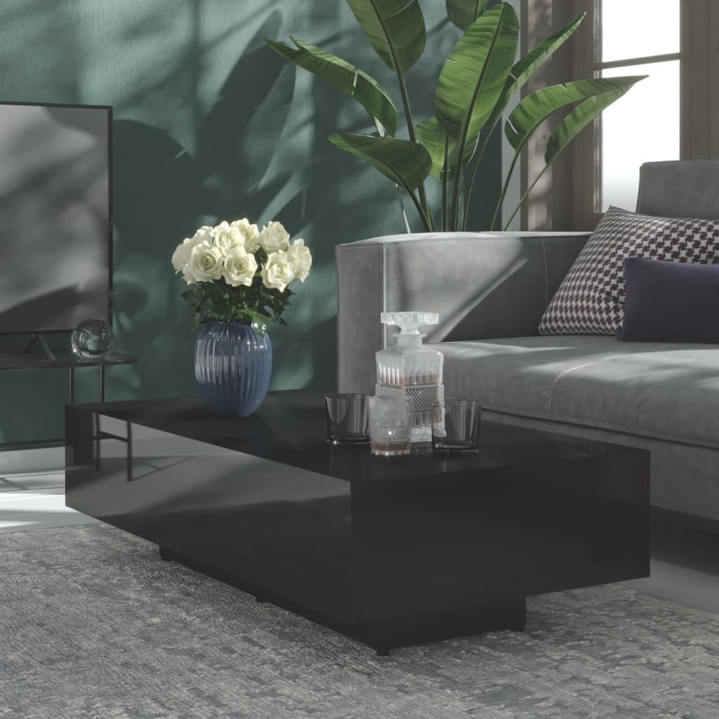 Sofabord 115x60x31 cm spånplade sort højglans
