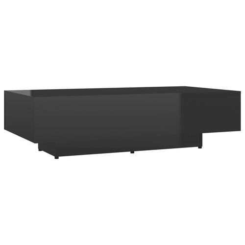 Sofabord 115x60x31 cm spånplade sort højglans