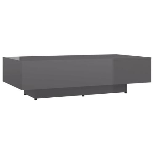 Sofabord 115x60x31 cm konstrueret træ grå højglans
