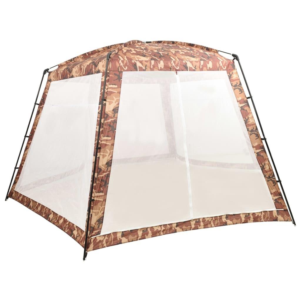 Pooltelt 590x520x250 cm stof camouflagefarvet