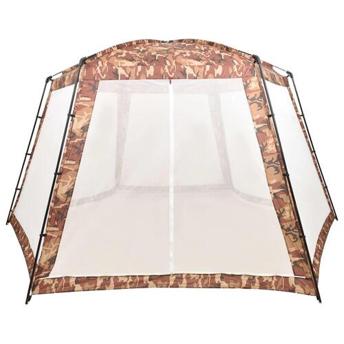 Pooltelt 590x520x250 cm stof camouflagefarvet