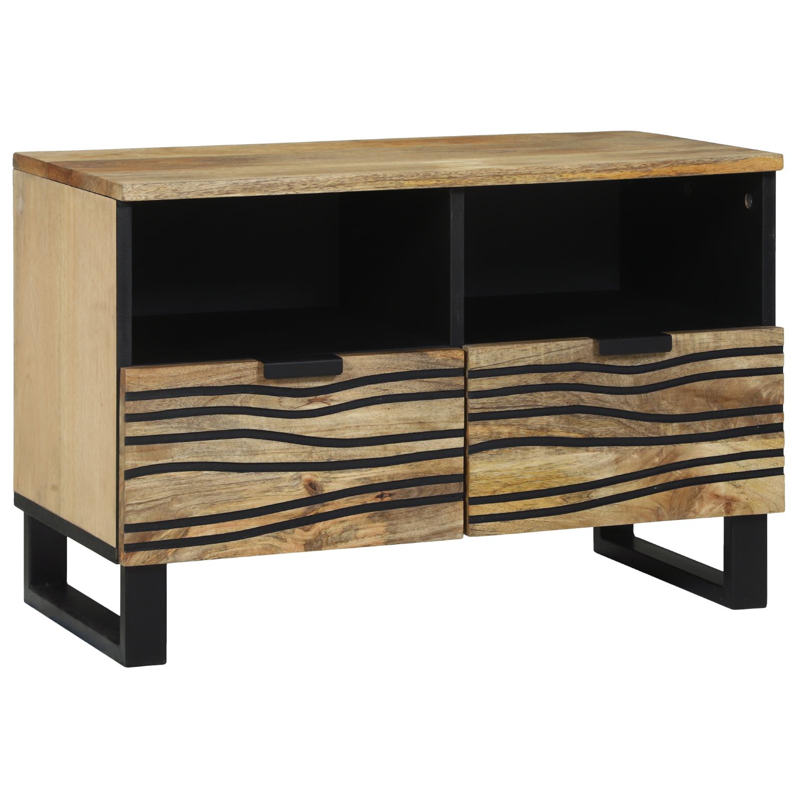 TV-skab med skuffe Brun 70 x 33 x 46 cm Massivt mangotræ billede