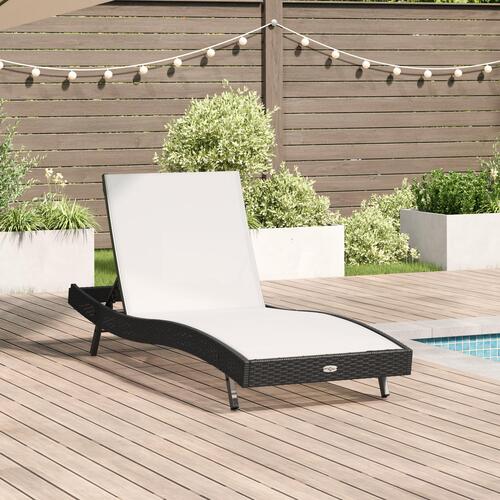 Solseng Sort Poly Rattan og Textilene