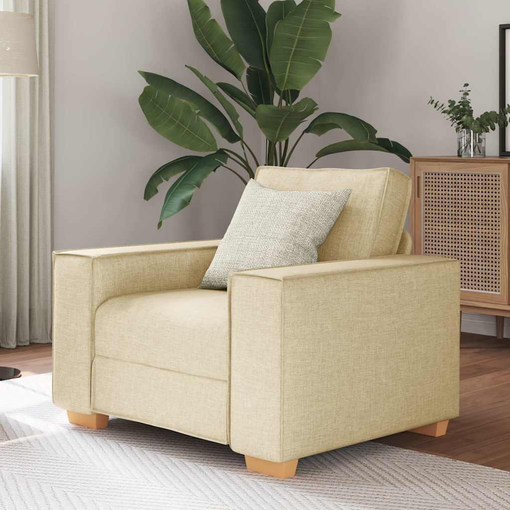 Lænestol cremefarvet 60 cm stof