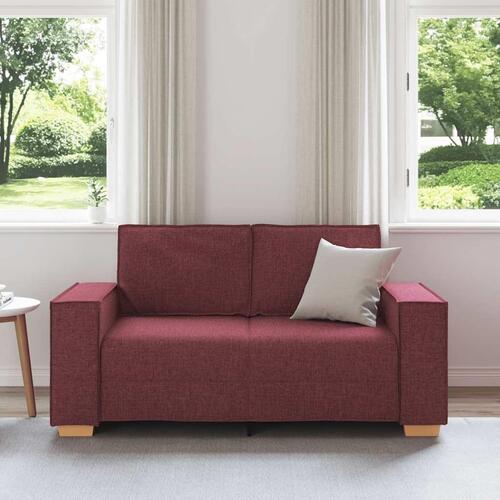 2-personers sofa vinrød 120 cm stof