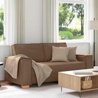 2-personers sofa brun 140 cm stof
