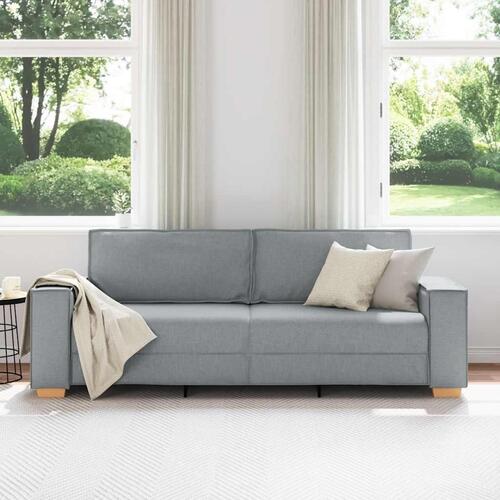 3-personers sofa lysegrå 180 cm stof