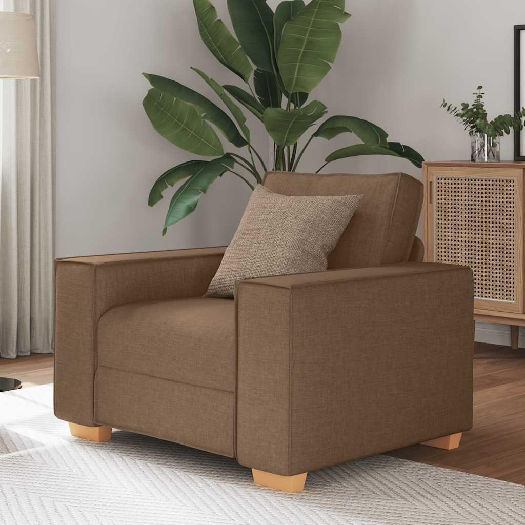 Lænestol brun 60 cm stof