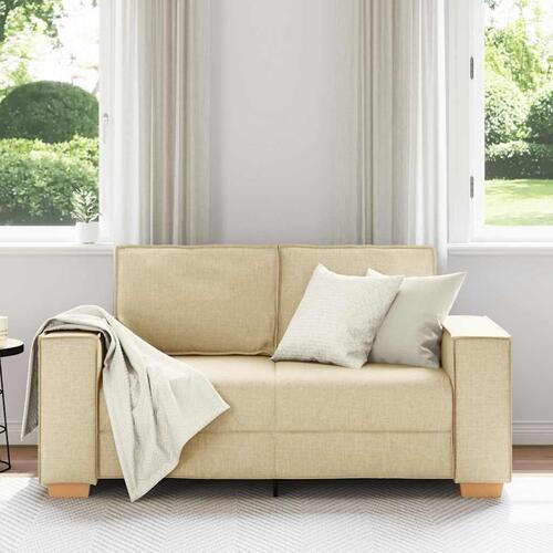 2-personers sofa cremefarvet 120 cm stof