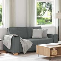 2-personers sofa mørkegrå 140 cm stof