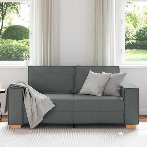 2-personers sofa mørkegrå 140 cm stof