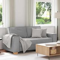 2-personers sofa skygrå 140 cm stof