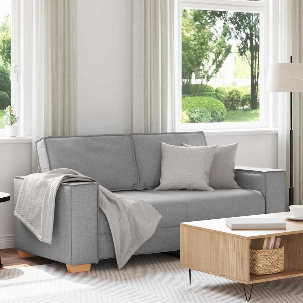2-personers sofa skygrå 140 cm stof