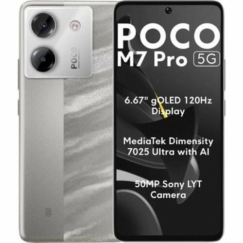 Smartphone Xiaomi POCO M7P 5G 8-256 SV Octa Core 8 GB RAM 256 GB Sølvfarvet 6,67"