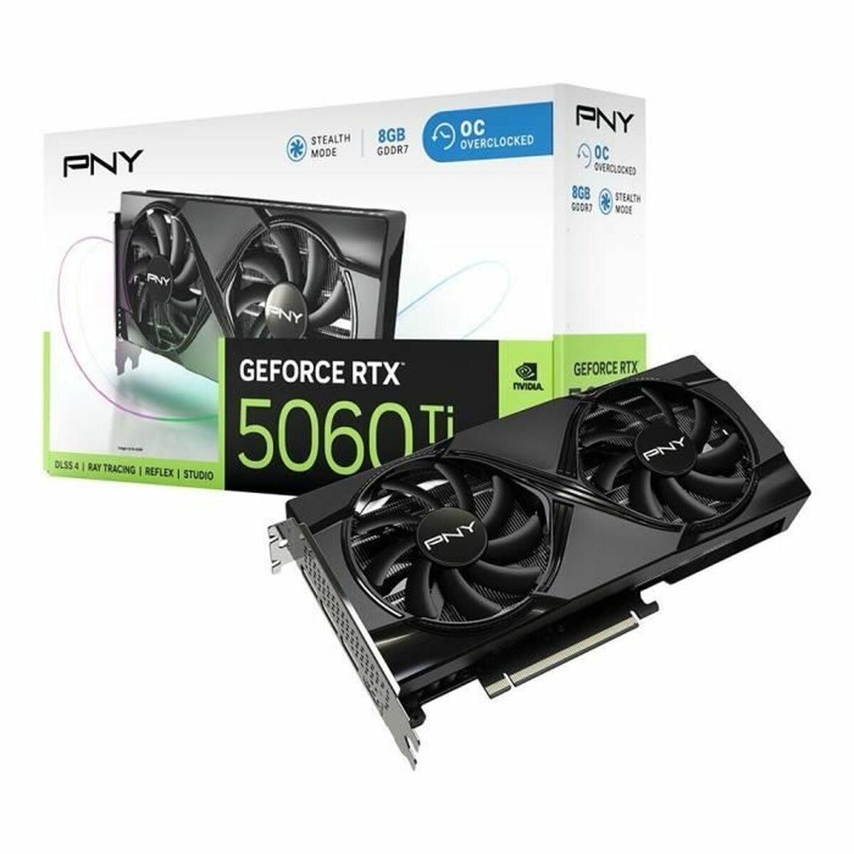 PNY GeForce RTX 5060 Ti grafikkort 8 GB (sort)